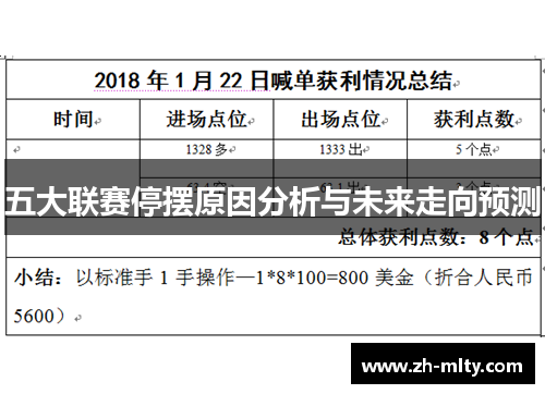 五大联赛停摆原因分析与未来走向预测 五大联赛停摆原因分析与未来走向预测